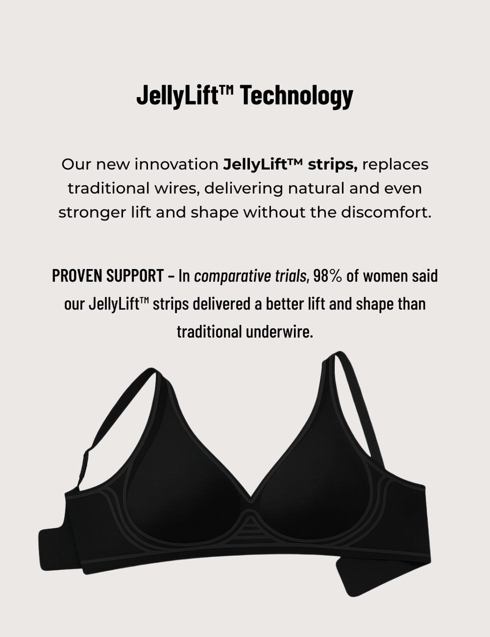 Deep V Seamless Lift Bra with Mesh