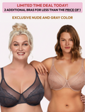 Breast Minimizer Bra - Nude and Gray